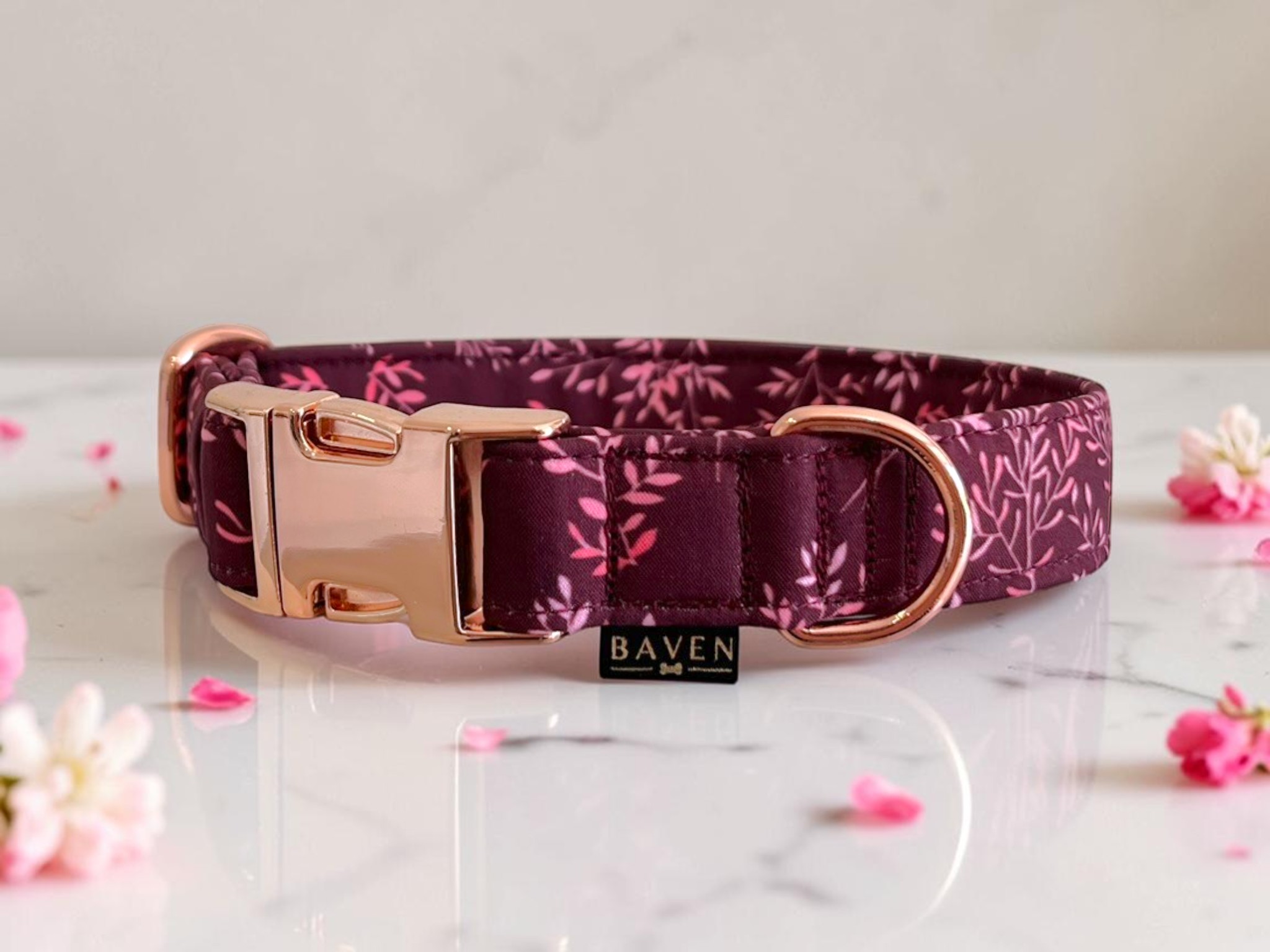 Obojek pro psa Burgundy Blush